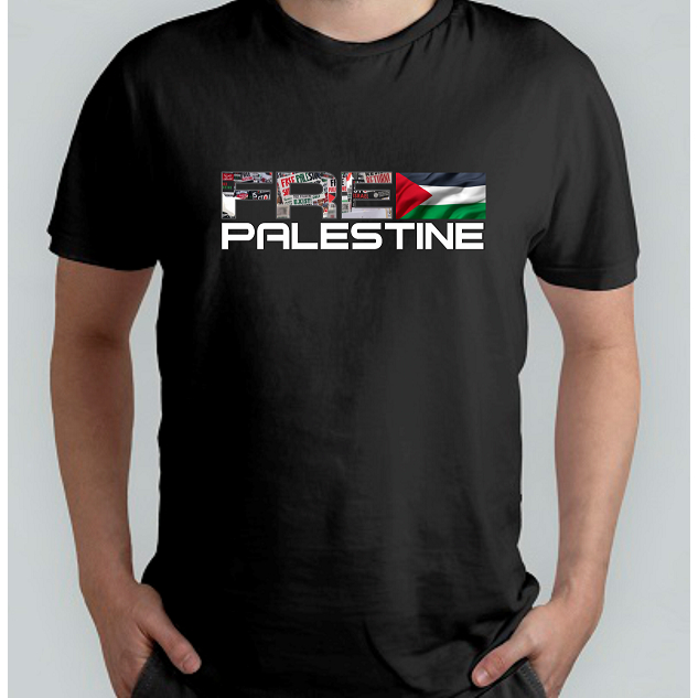 Free Palestine Fight Flag Damen T-Shirt - Baumwolle, Verschiedene Größen