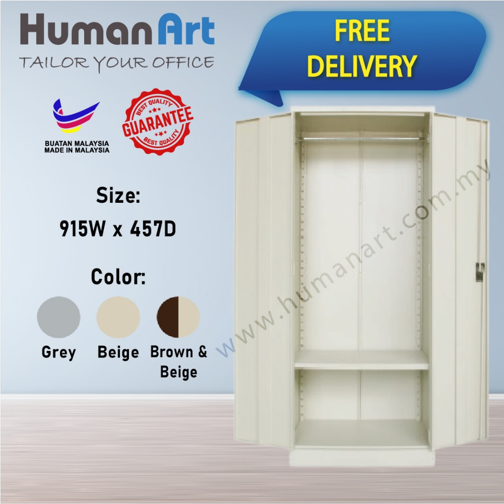 HumanArt Full Height Heavy Duty Steel Wardrobe Cupboard Steel Cabinet ...