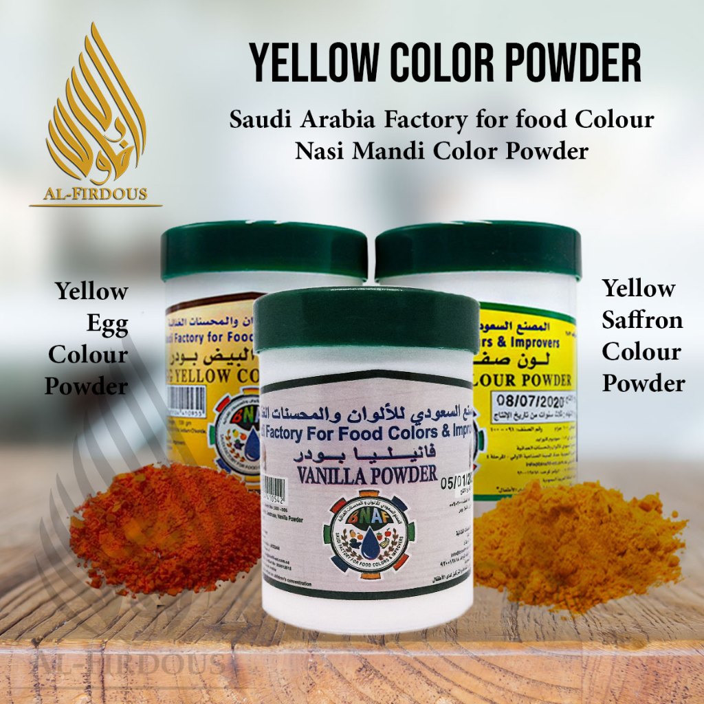 Saffron Powder Egg Yellow Powder Colour Vanilla Powder Serbuk