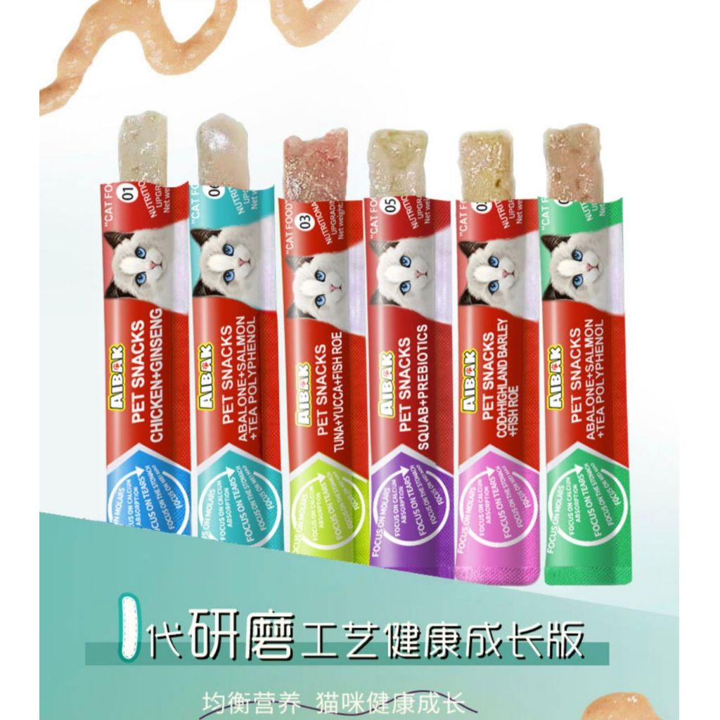 Cat Sticks Makanan Basah Kucing Vitamin Gemuk Kucing Creamy Cat Treats