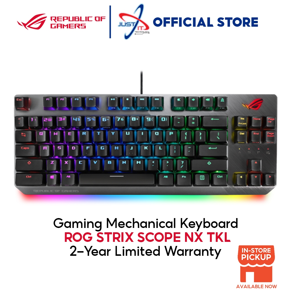 ASUS X802 ROG STRIX SCOPE NX TKL GAMING KEYBOARD ( BLUE / RED / BROWN