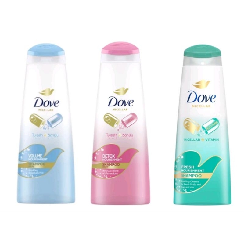 Dove Micellar Vitamin Shampoo 330ml Detox Nourishment Volume Nourishment Fresh Nourishment 9433