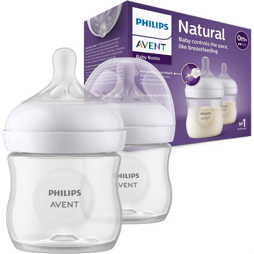 NEW!! Philips Avent Natural Response Bottle 4oz/125ml Twin Pack ...