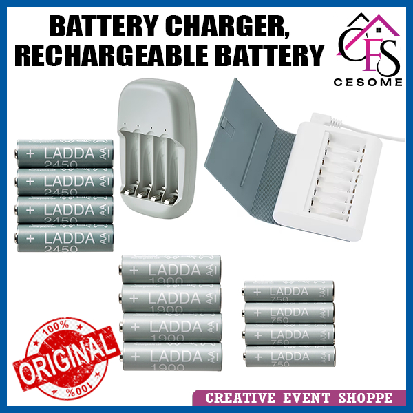 IKEA 💯Original IKEA STENKOL TJUGO Battery Charger Pengecas Bateri IKEA
