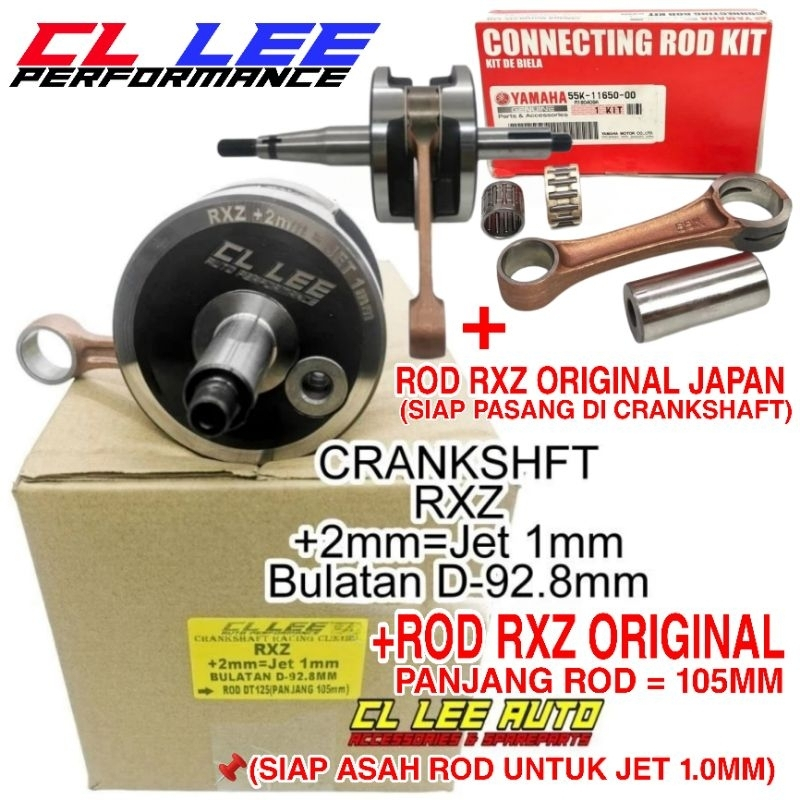 Y125Z & RXZ RR 150 ZX150 ESR MOTOR CRANKSHAFT ESR & CL LEE JET 1.0MM 1 ...
