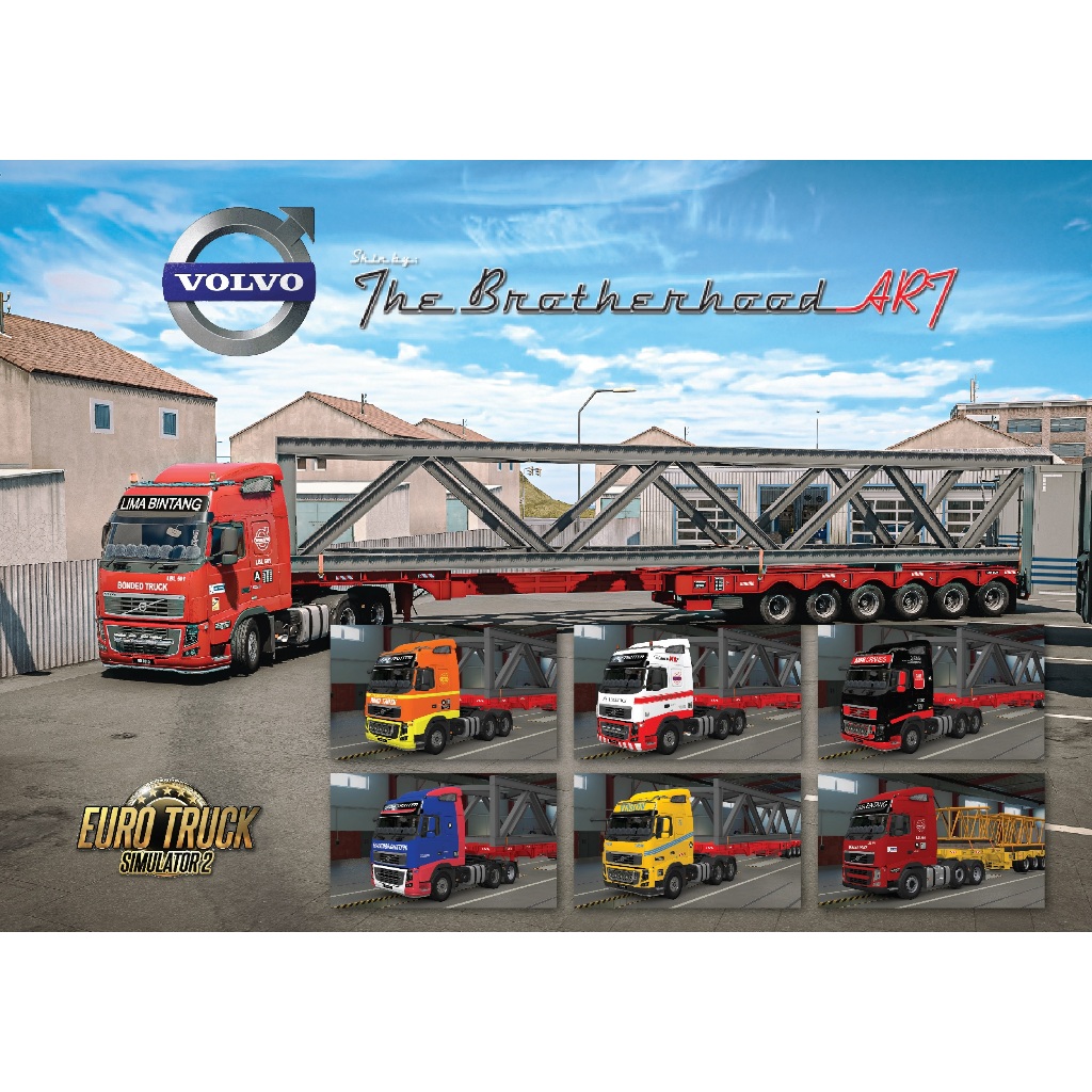 Ets2 Skin Euro Truck Simulator 2 Volvo FH 2009 Skinpack By BrotherhoodART V1 48 Shopee Malaysia