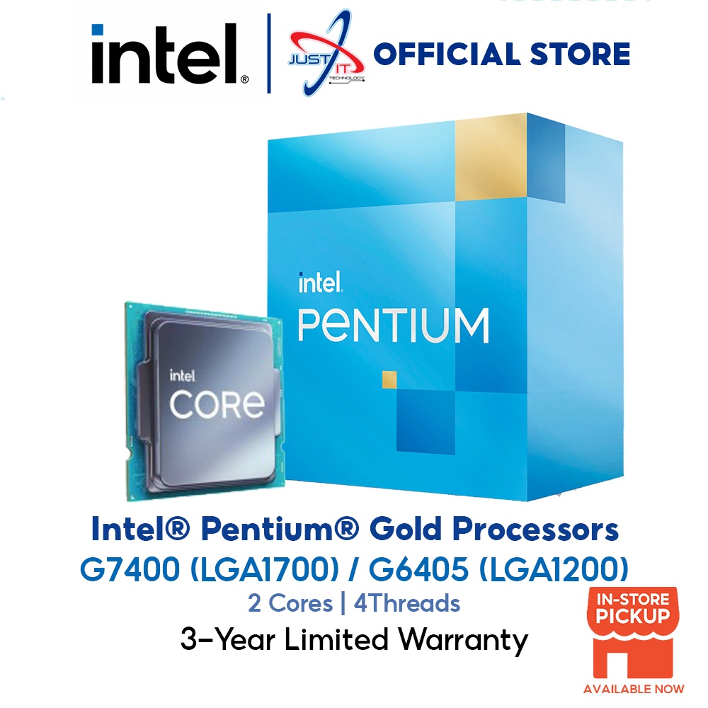 INTEL PENTIUM GOLD G7400 (LGA1700) / G6405 (LGA1200) / G6400