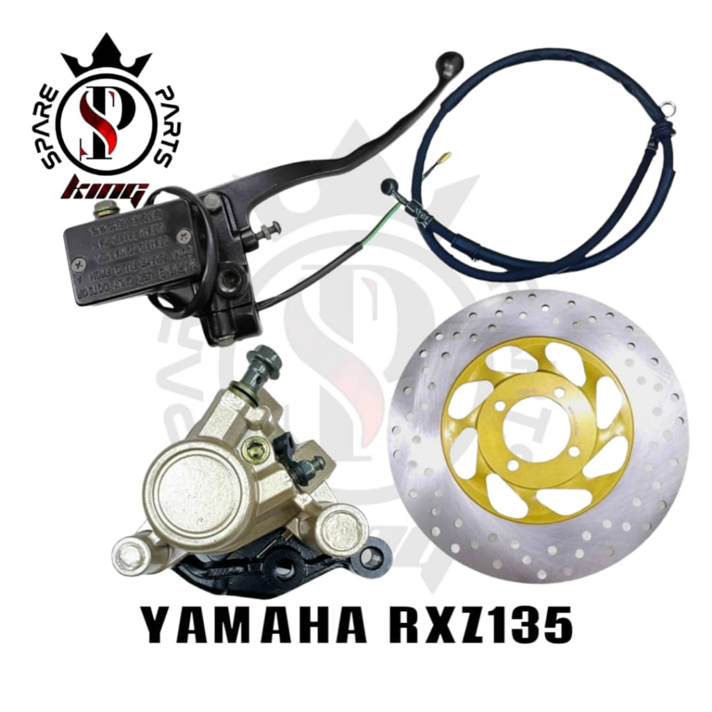 YAMAHA RXZ135 RXZ 135 FRONT DISC BRAKE PUMP SET FULL SET WITH DISC RXZ ...