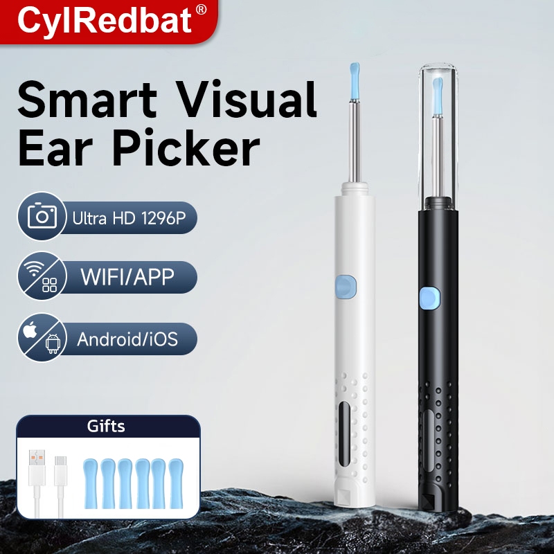 CylRedbat 2.5mm Earpick Intelligent visualization HD Ear Scoop Ear ...