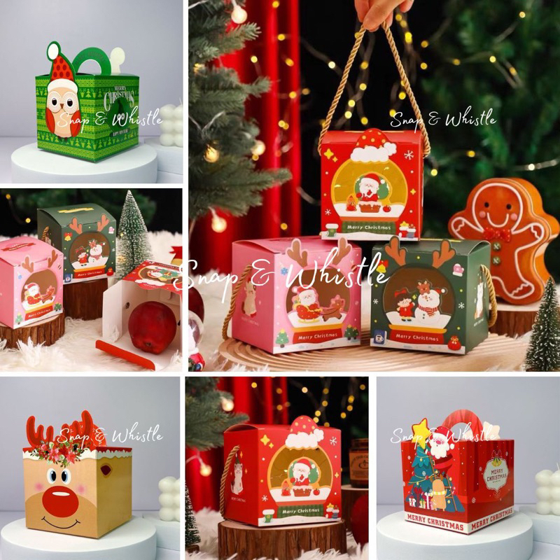 [NEW] 2024 Christmas Gift Box Apple Cookies Packaging Party | Shopee