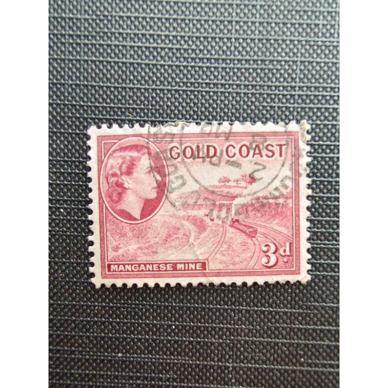 GC06 very old and rare Gold Coast Queen Elizabeth era stamps used 3d 1v ...