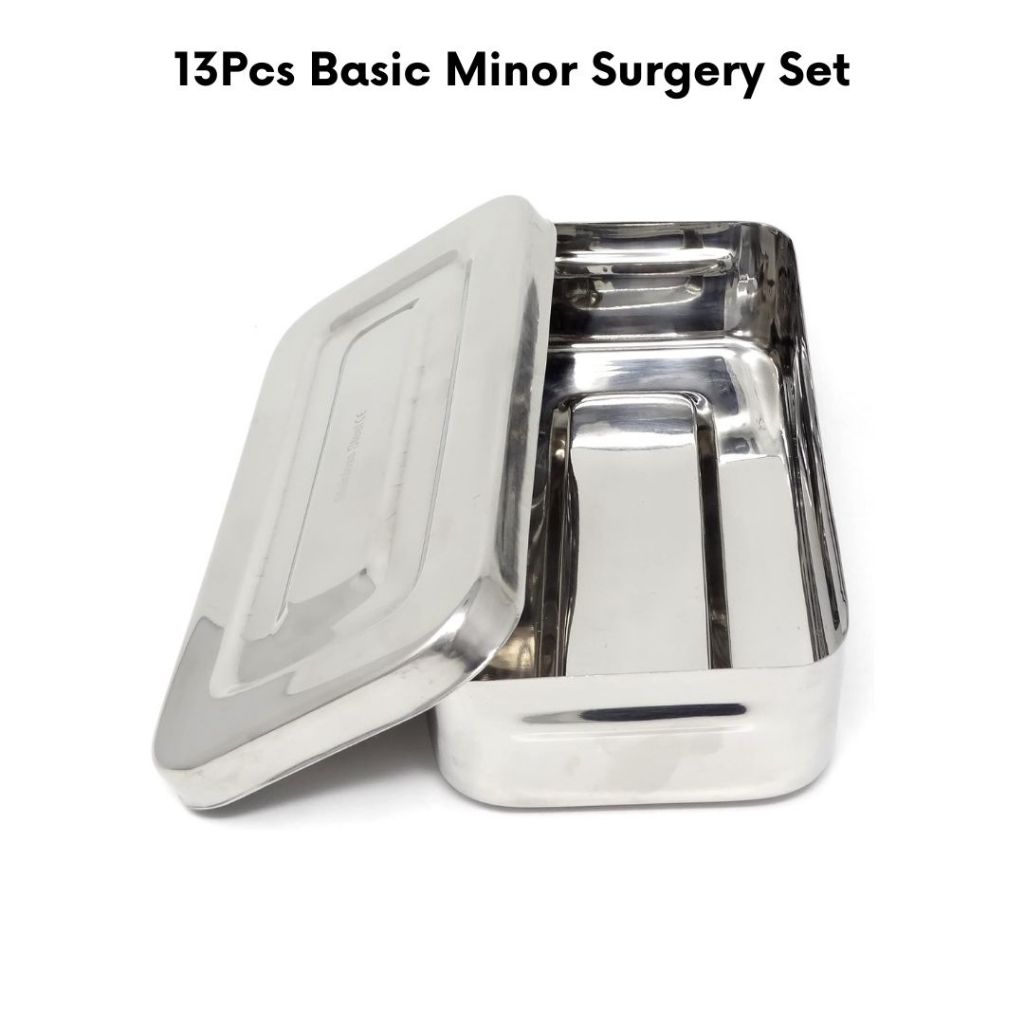 13 Pcs Basic Minor Surgery Kit with Sterilization Box Medical Surgical ...