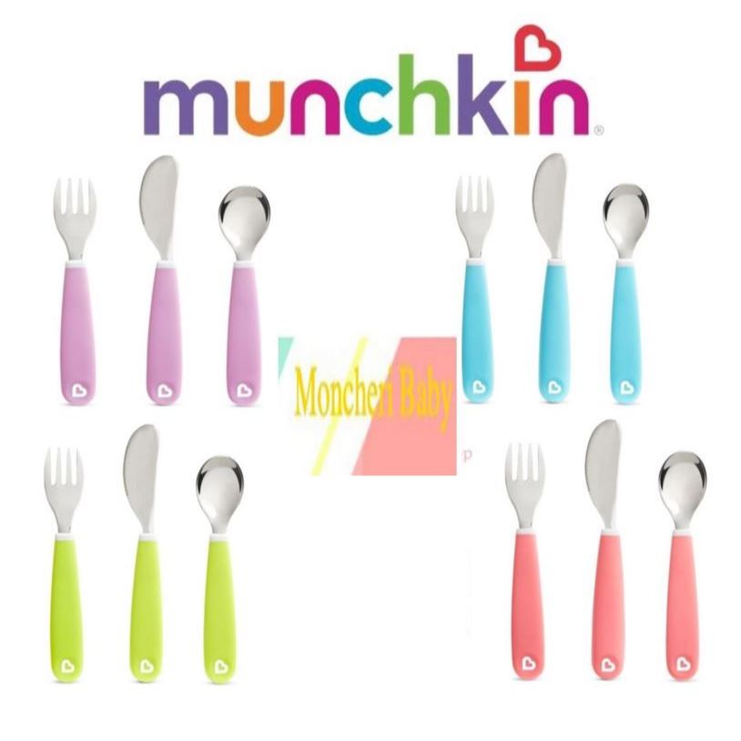 Munchkin Splash Toddler Fork, Knife & Spoon Set Shopee Malaysia