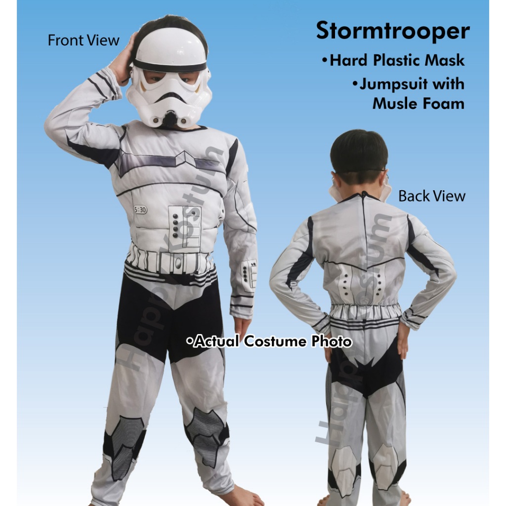 💥Ready Stock New! Stormtrooper Costume Kids Star Wars Kostum