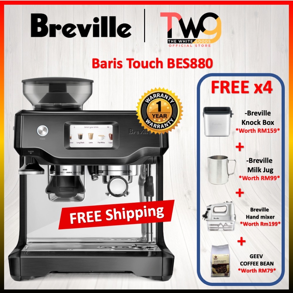 [FREE SHIPPING + 4 GIFT] Breville BES880 The Barista Touch Espresso ...