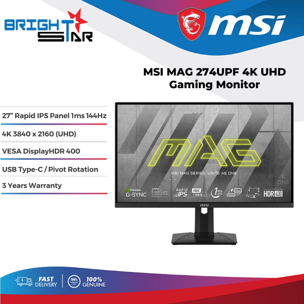 MSI MAG 274UPF 4K UHD Gaming Monitor | Shopee Malaysia