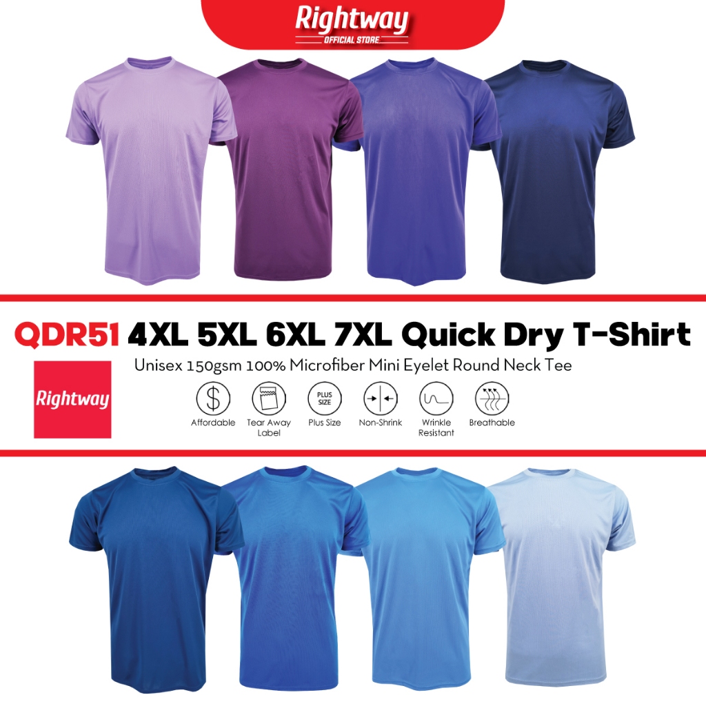 BIG SIZE (4XL/5XL/6XL/7XL) Microfiber T Shirt/Jersey T Shirt/Baju