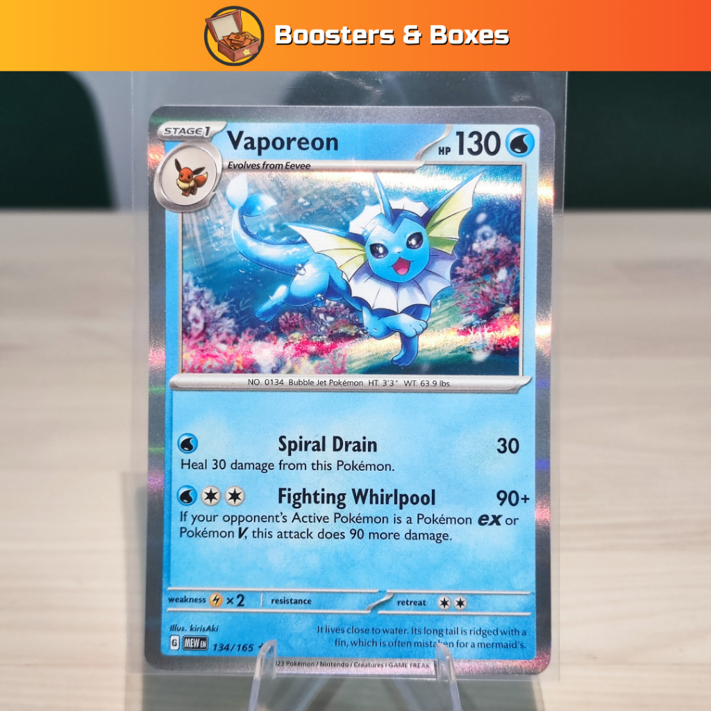 Pokémon Gallery Pins: Vaporeon Standing Pin Pokémon Center UK Official Site
