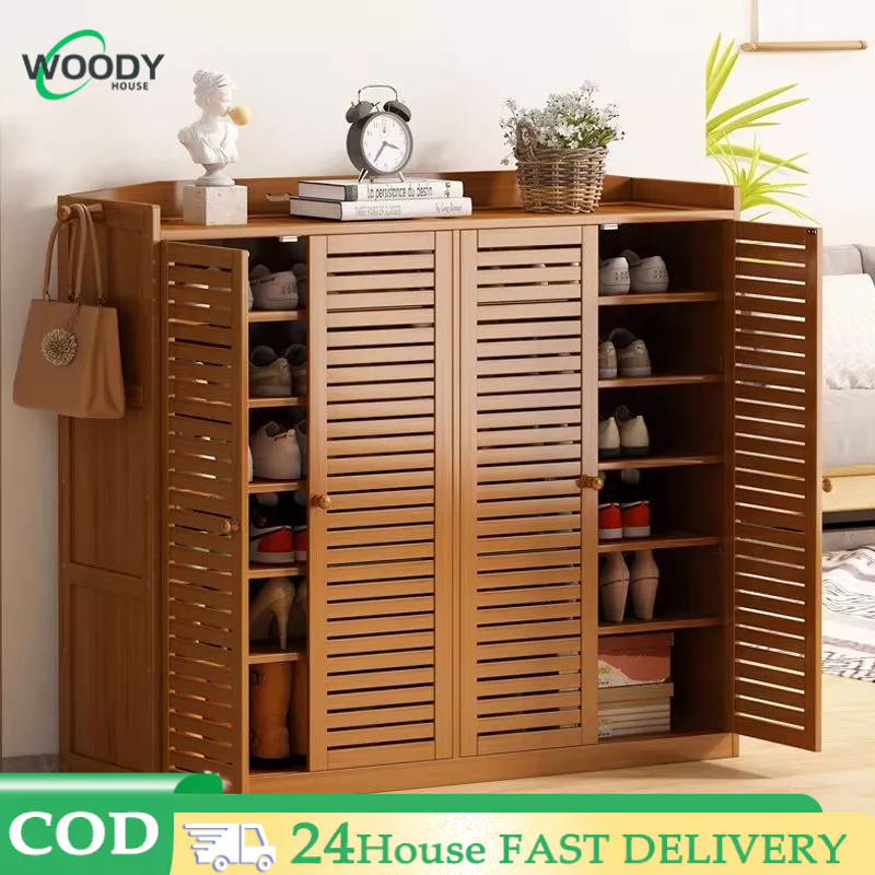 Bamboo Shoe Cabinet Shoes Rack Cabinet Storage Cabinet Wooden Shoe ...