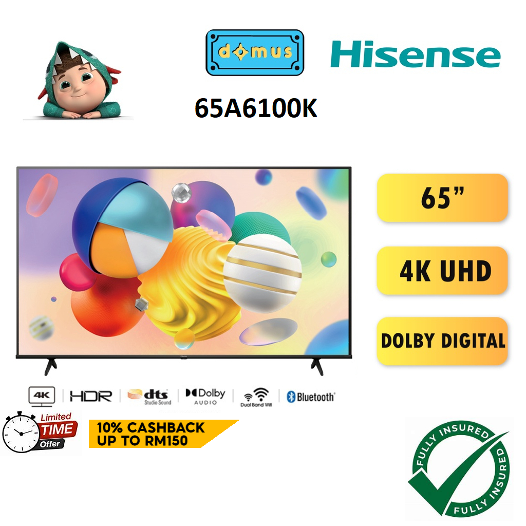 LATEST Hisense 65 Inch 4K Smart TV UHD 65" LED TV Murah Television 电视机 ...