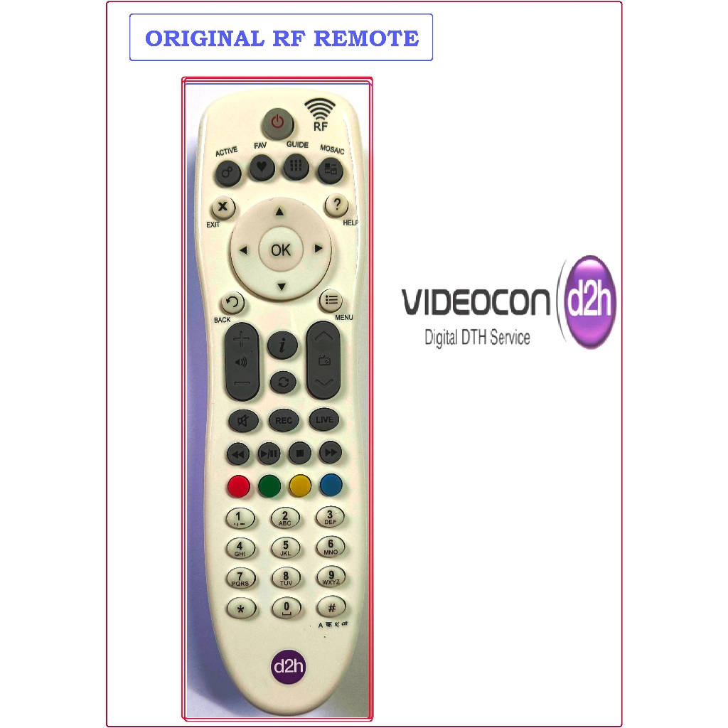 Videocon D2h RF Remote Control (ORIGINAL) | Shopee Malaysia