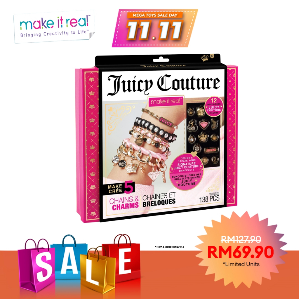 11.11 Sales Make It Real Juicy Couture Chains & Charms Bracelet (4404