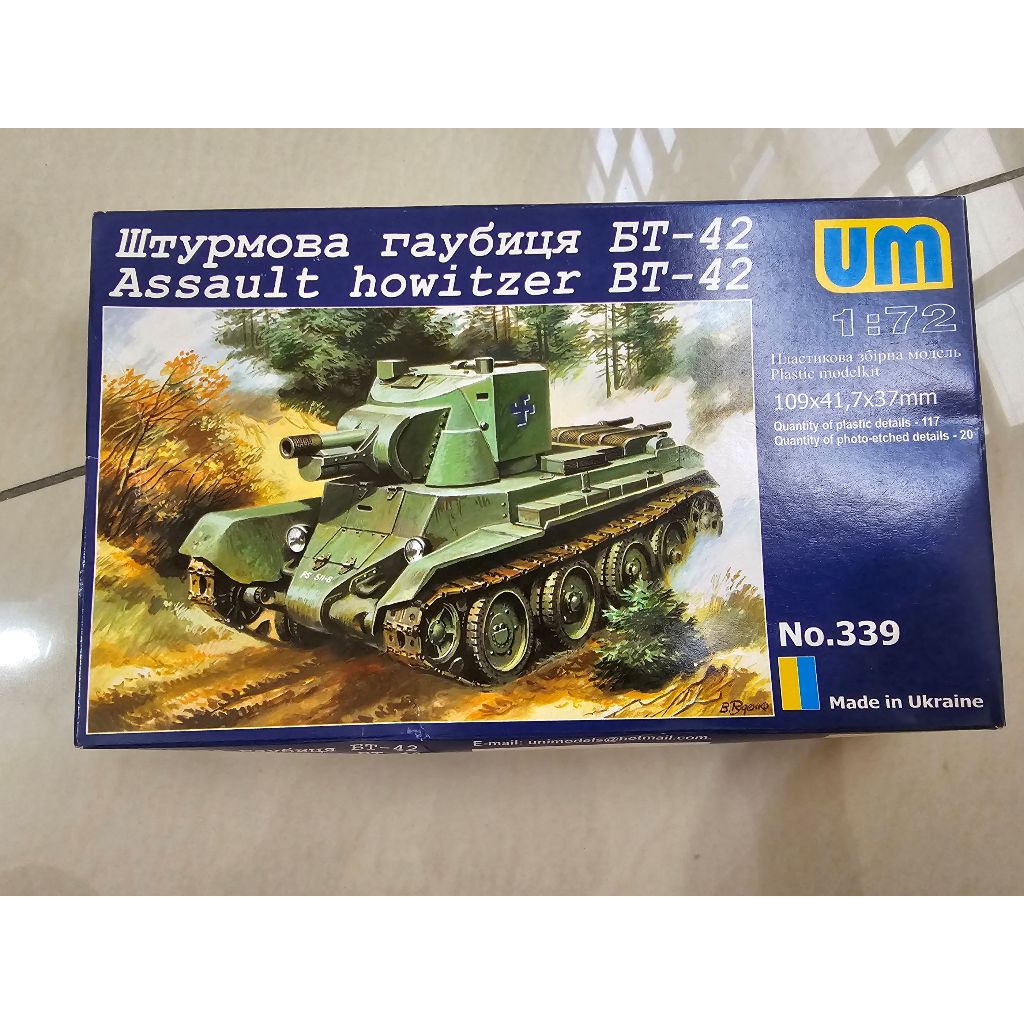 UM 1/72 Assault Howitzer BT-42 No 339 plastic kit with photo etch parts ...