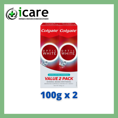 COLGATE OPTIC WHITE EXFOLIATING MINERAL 100G X 2 ( EXP DATE 10/2025