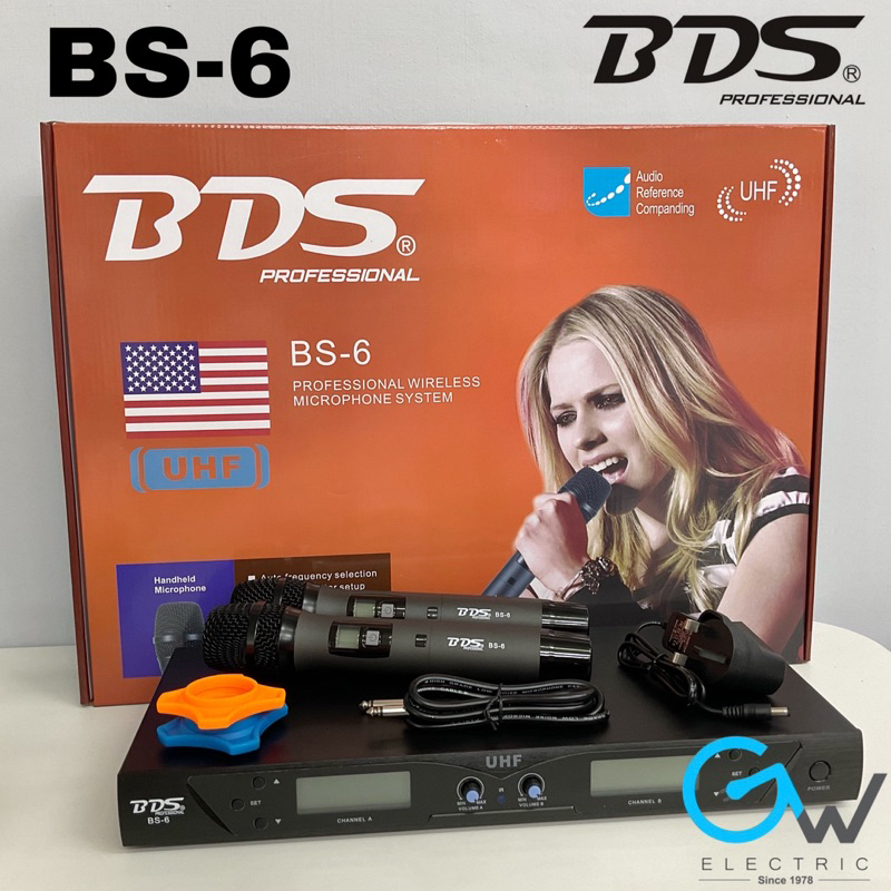 BDS BS6 Wireless Microphone (2 Handheld or 2 Clip Mic) Shopee Malaysia