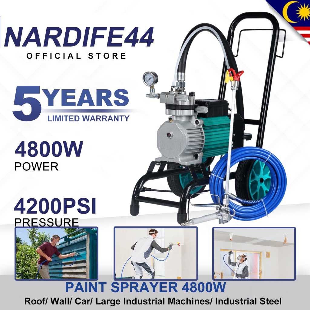 5YearWarranty 4800W Electric High Pressure Airless Wall And Roof