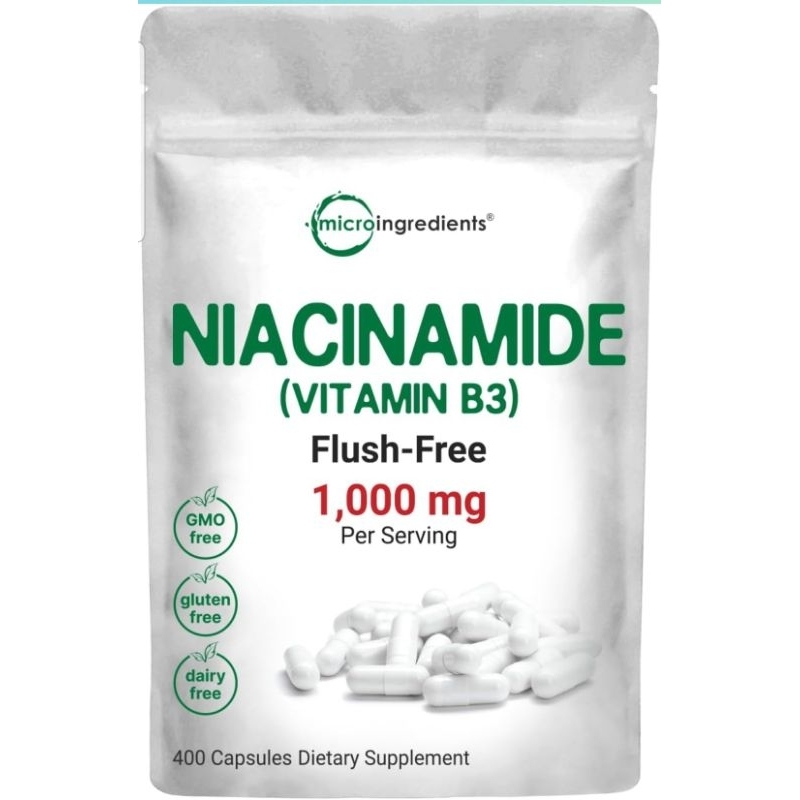 Micro Ingredients Vitamin B3 Nicotinamide 1,000mg Per Serving, 400