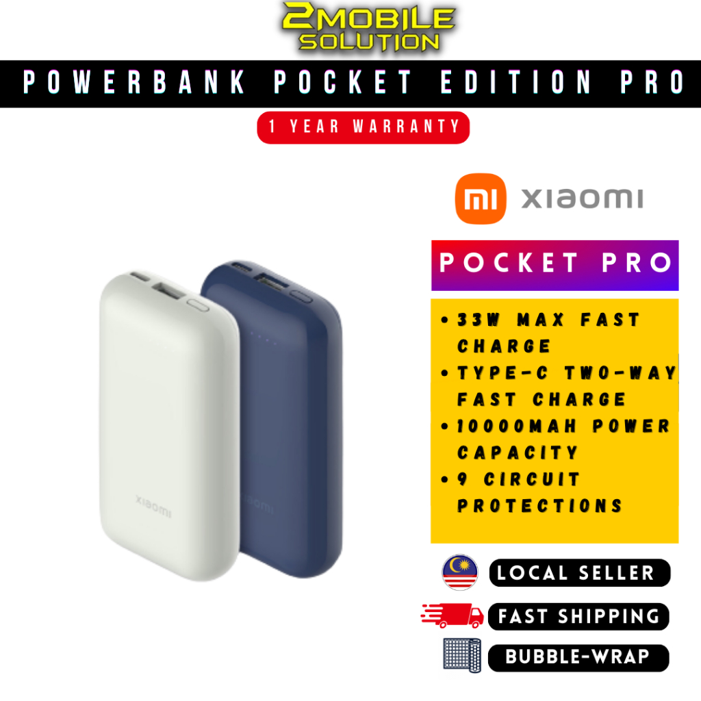 XIAOMI Mi Power Bank Pocket Edition Pro 3 Ultra Compact [33W Fast