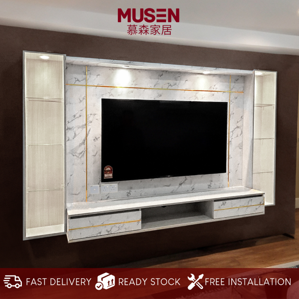 Musen Moulen TV Cabinet 8ft - Kabinet TV - almari TV - Hanging TV ...