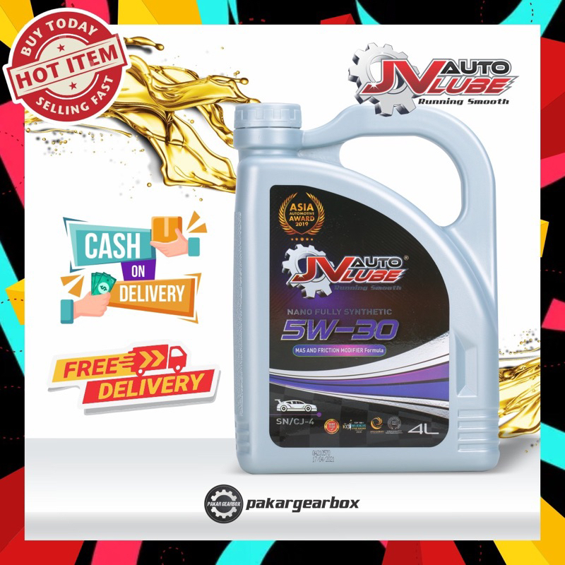 JVAutolube Engine Oil 5W30 Fully Synthetic & MAS and Friction Modifier ...