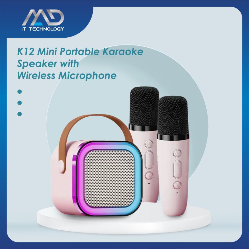 K12 Mini Karaoke Speaker with Wireless Microphone | Shopee Malaysia