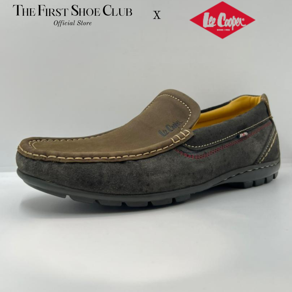 Lee Cooper Men ORI Premium Leather Casual Comfort Slip On Low Cut Vintage Shoes Kasut Lelaki Kulit 509