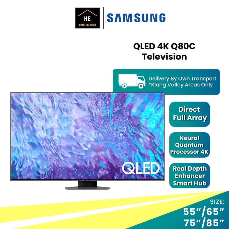Samsung 55 65 75 85 Inch Qled Q80c Series 4k Uhd Smart Tv 120hz Televisyen Television 4865