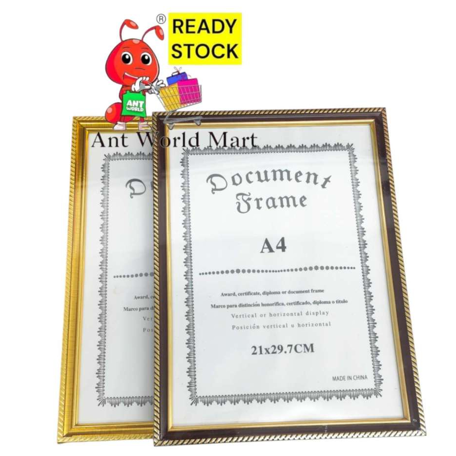 Ready Stock!!! Acrylic Frame Certificate Frame A4 Document Frame Hiasan