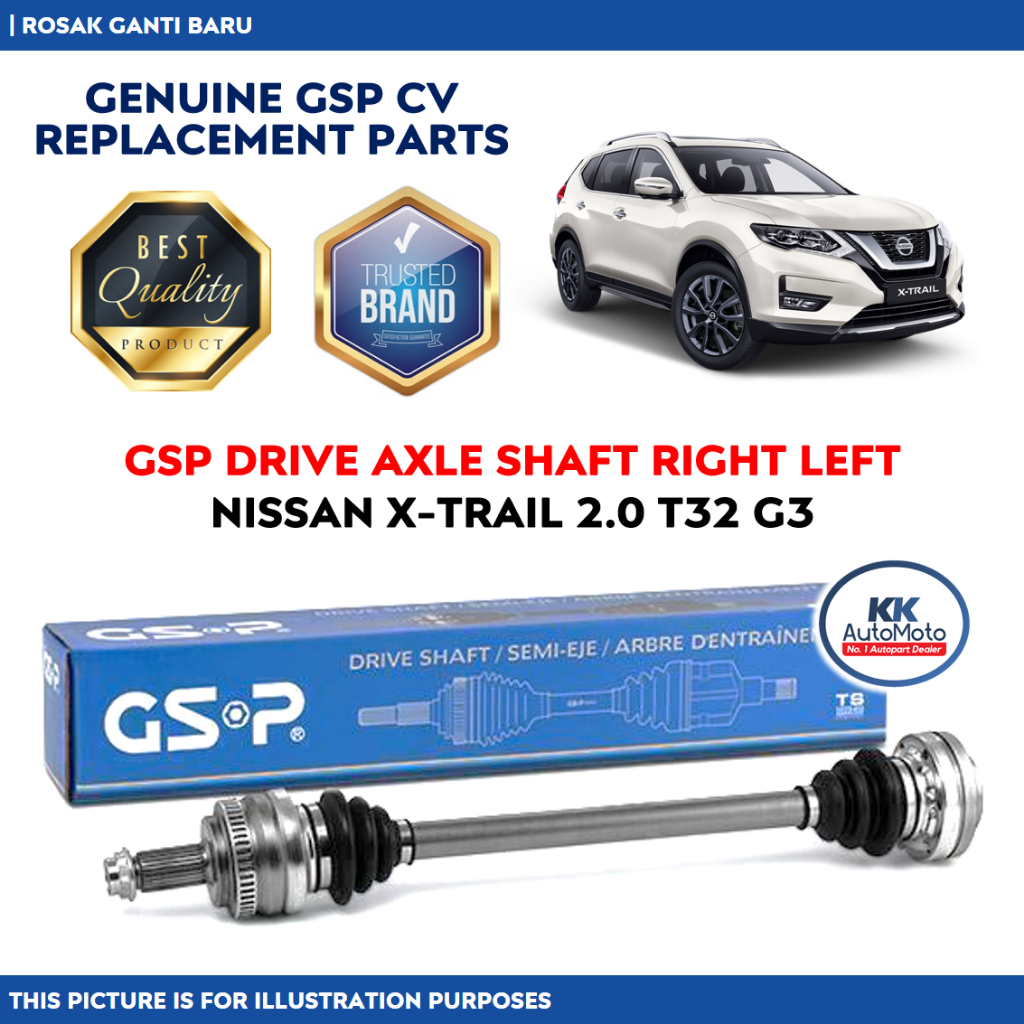 Genuine GSP Drive Shaft Nissan XTrail 2.0 T32 G3 2000 Xtrail Premium