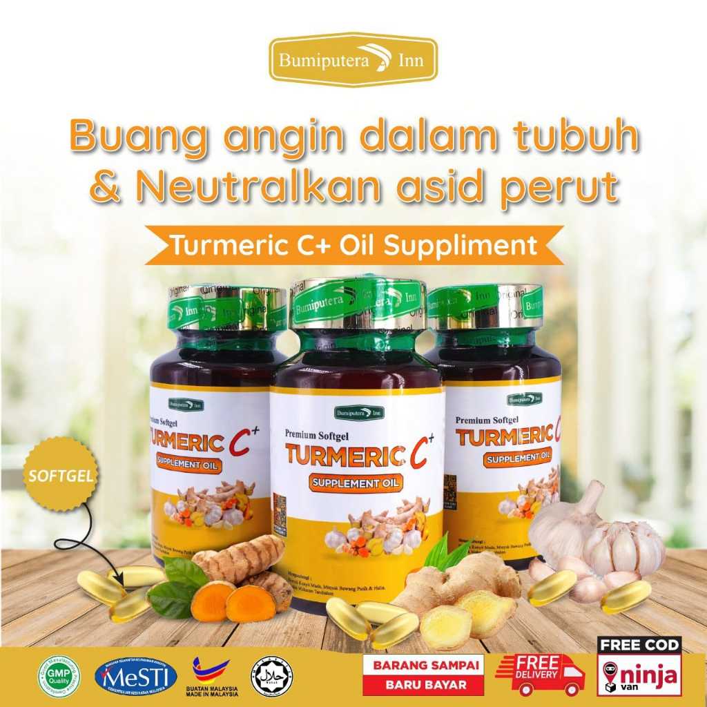 TURMERIC C PLUS ORIGINAL HQ turmeric c oil suppplement rawat angin gerd