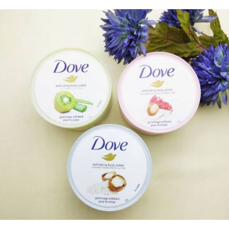 Dove scrub exfoliating Body & Face polish orignal 💯 HQ Shopee Malaysia