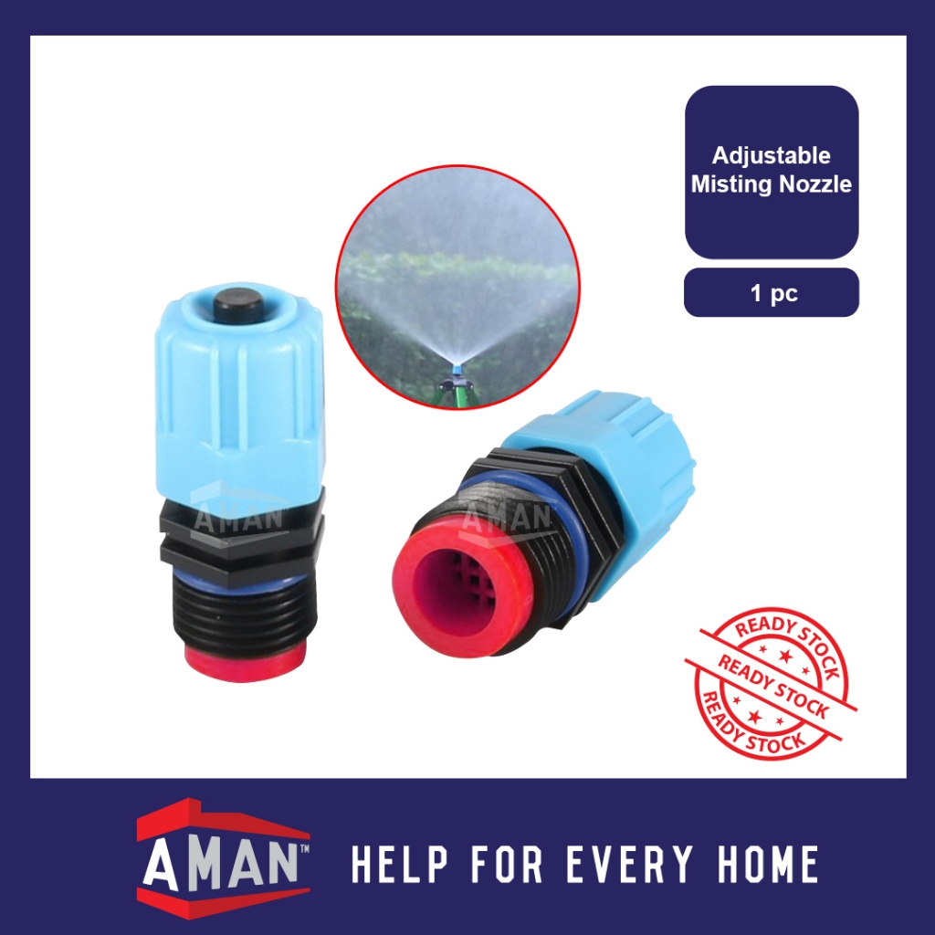 Plastic Adjustable Misting Nozzle With Filter Garden Watering Sprinkler