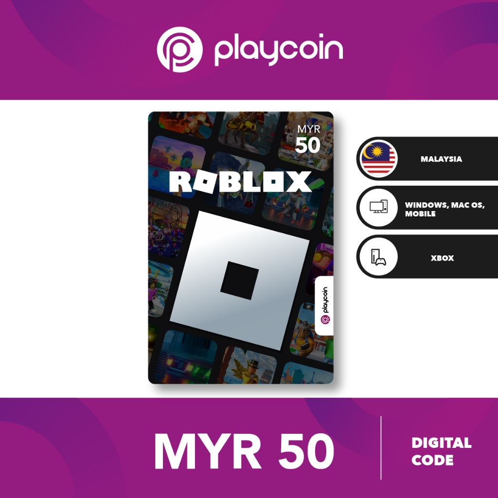 [E-MAIL Instant Delivery 24/7] Roblox Game Card (MY Region) - RM50 ...