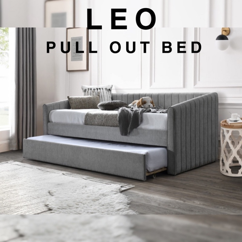 Luxe Leo Single Super Single Pull Out Bed Frame Single Trundle