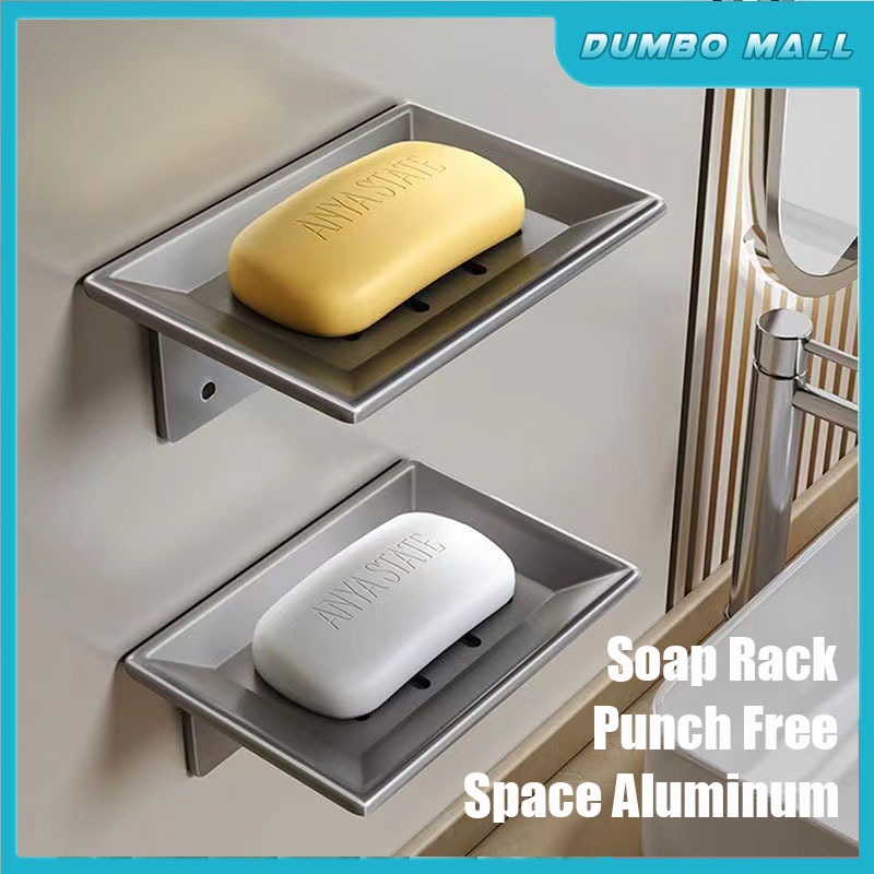 Soap Rack Holder Soap Dish Box Case Container Wash Shower Bathroom Wall ...