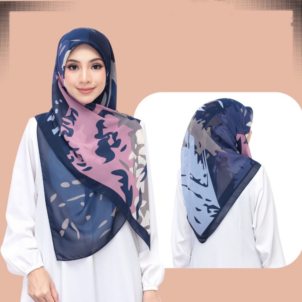 TUDUNG BAWAL PRINTED CHIFFON VOILE VOL 1 BDG 45 | Shopee Malaysia