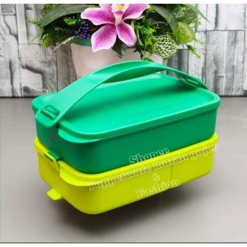 Tupperware Click To Go Lunch Carrier – Portapranzo Da 900 Ml – 2 Pezzi Impilabili - 4