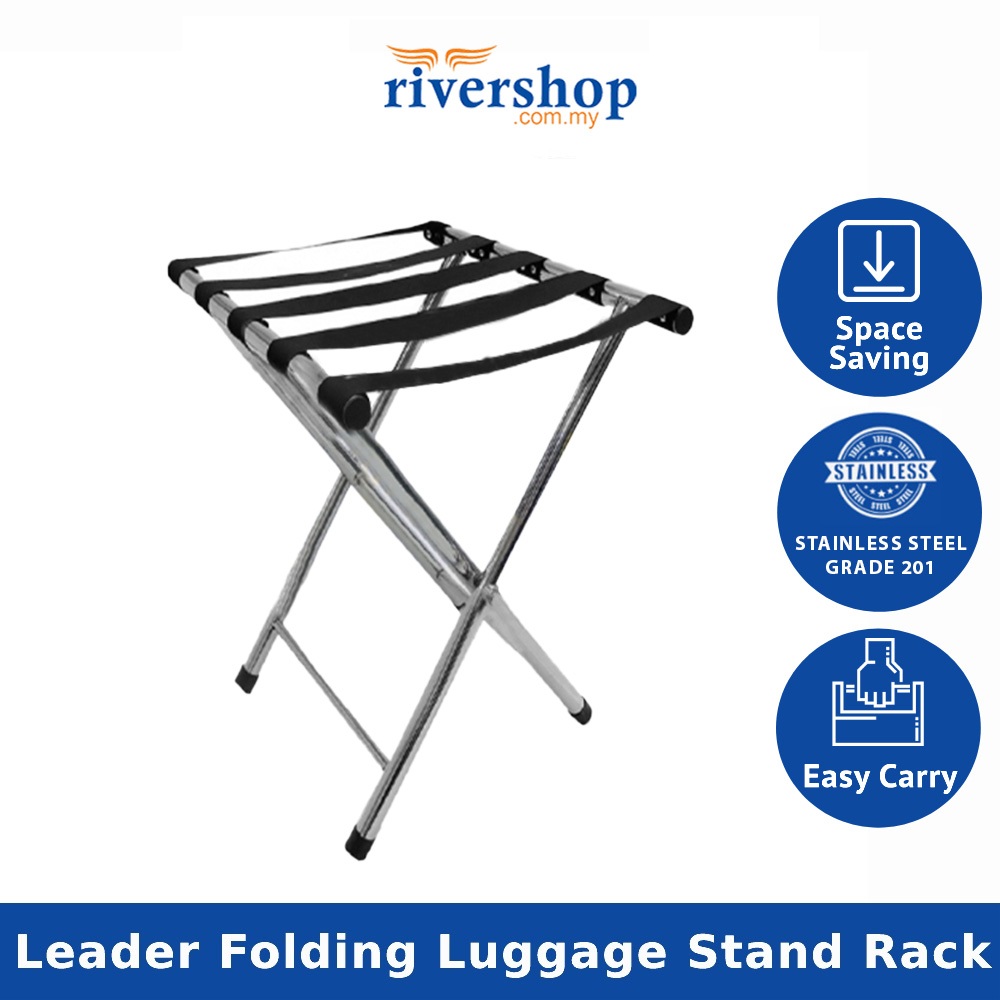 SUS201/SUS304 Leader Stainless Steel Folding Luggage Stand Baggage
