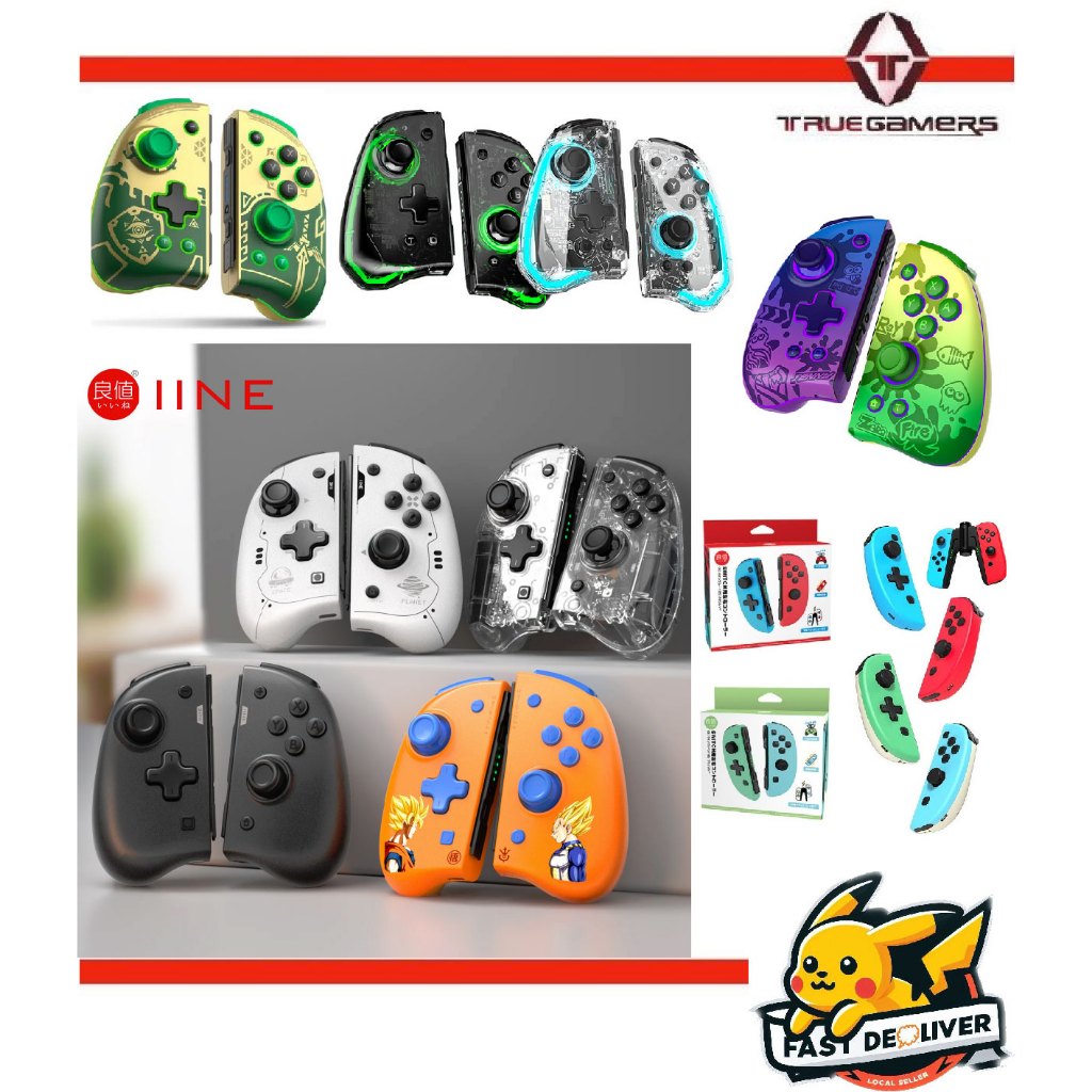 Nintendo Switch IINE Elite Joy-Con (Dragon Ball/Pokemon Arceus/Animal ...