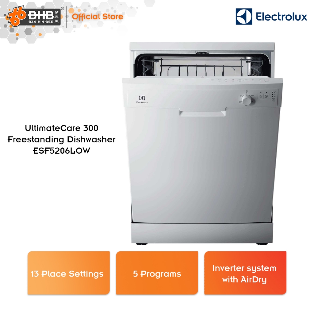 Electrolux ESF5206LOW 60cm UltimateCare 300 freestanding dishwasher